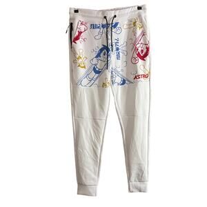 Lot 29 x Astro Boy White Blue Red Yellow Sweatpants Size Large L New Anime Comic